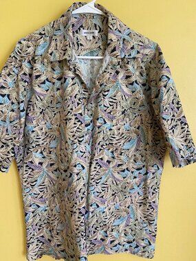 Pierre Cardin short sleeve button front collared shirt